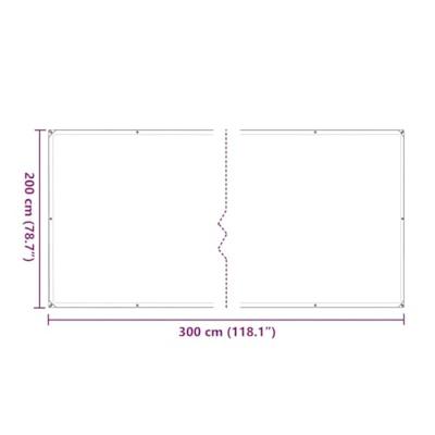 Doorzichtig zeildoek met zeilringen 2x3 m polyethyleen Doorzichtig zeildoek met zeilringen 2x3 m polyethyleen