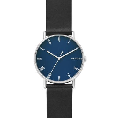Horlogeband Skagen SKW6434 Leder Zwart 20mm