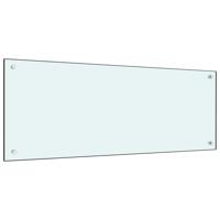 VidaXL Spatscherm keuken 100x40 cm gehard glas wit - thumbnail
