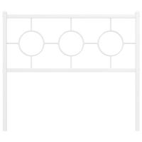 Hoofdbord 100 cm metaal wit - thumbnail