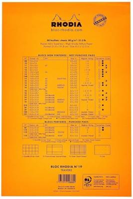 Schrijfblok rhodia a4 lijn 80vel 80gr geel Schrijfblok rhodia a4 lijn 80vel 80gr geel