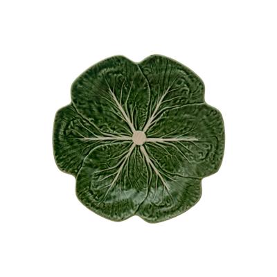 Bordallo Pinheiro Natural Couve Dinerbord - Koolblad - Groen - Set Van 2 - Aardewerk - Ø 26,5 Cm