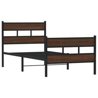 Bedframe met hoofdbord en voetbord zonder matras 75x190 cm