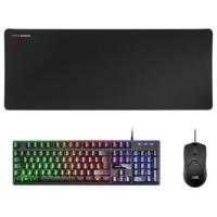 Toetsenbord met Gaming Muis Mars Gaming MCPXBES Zwart Qwerty Spaans - thumbnail