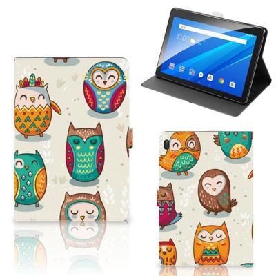 Lenovo Tab E10 Flip Case Vrolijke Uilen Lenovo Tab E10 Flip Case Vrolijke Uilen
