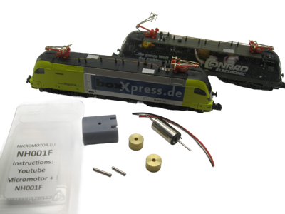 micromotor NH001F motor ombouwset voor Hobbytrain 10105, 219670-219672, 219674-219675, u.a.