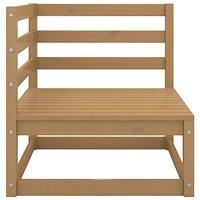 Tuinhoekbank met crmekleurige kussens massief grenenhout - thumbnail