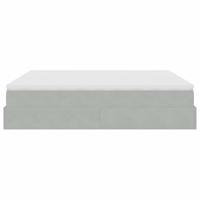 Ottoman bed met matrassen 180x200cm fluweel lichtgrijs - thumbnail