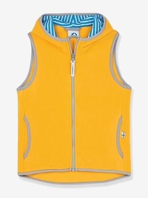 Fleece kindervest POPPELI FINKID, zip-in binnenjas geel