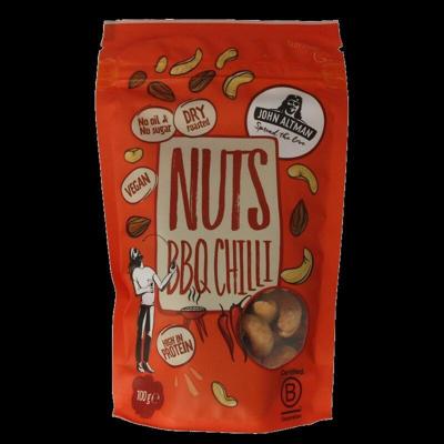 John Altman Dry roasted mixed nuts BBQ chilli 100 Gram John Altman Dry roasted mixed nuts BBQ chilli 100 Gram