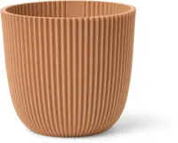 Capi nature groove bol bloempot 28x27 cm peachy fuzz - thumbnail