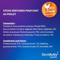 DentActiv - 10 Sticks - VETOCANIS - Mondhygiëne met kip voor katten - thumbnail