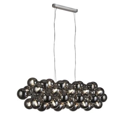 Searchlight Hanglamp GlasBerry Globe 25-lichts zwart met smoke glas - 52131-25SM