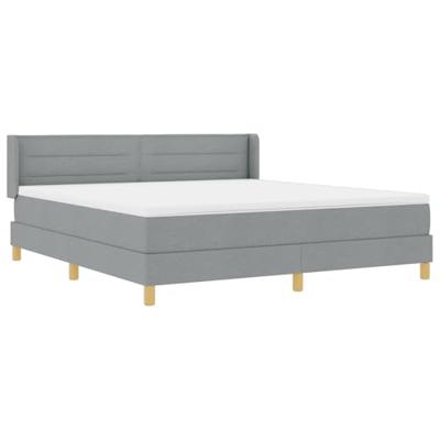 Boxspringbed met matras Lichtgrijs 200 x 180 cm Polyester