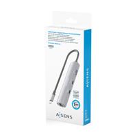 USB-HUB Aisens ASUC-4P040-GR Grijs - thumbnail