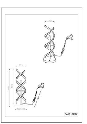 Trio Design vloerlampSequence geborsteld metaal - 541810205