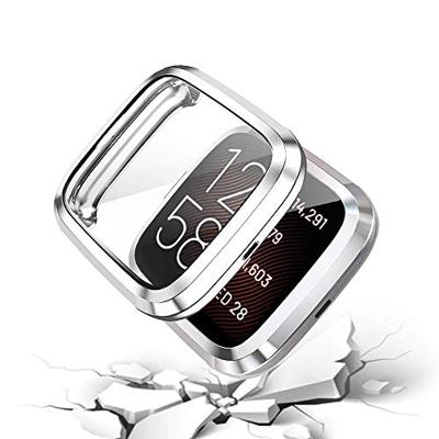 Fitbit Versa 2 Soft TPU case (volledig beschermd) - Zilver Fitbit Versa 2 Soft TPU case (volledig beschermd) - Zilver