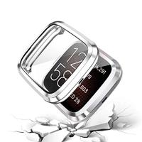 Fitbit Versa 2 Soft TPU case (volledig beschermd) - Zilver - thumbnail