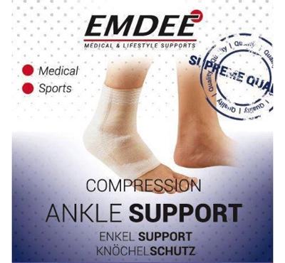 Emdee Elastische Ondersteuning Enkel Bandage Art. 57620 Maat S 1Stuks