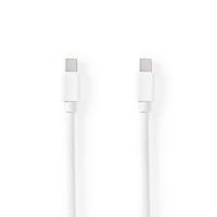 Nedis CCGB37504WT20 Mini-displayport - Mini-displayport-kabel Mini-displayport Male - Mini-displayport Male 2,0 M Wit - thumbnail