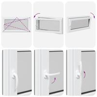 Kelderraam RISOR 110x50 cm draaikiep-draai DIN rechts antraciet - thumbnail