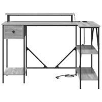 Bureau met lade Grijs sonoma 120 x 79 x 86.5 cm Bewerkt hout - thumbnail
