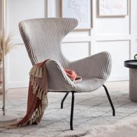 Artistiq Fauteuil 'Ariel' Rib, kleur grijs - thumbnail