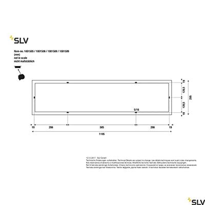 SLV KantoorlampLed Panel grijs - 120x30cm - 4000K - 1001509