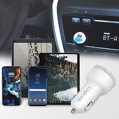 LogiLink neu USB-oplader 10.5 W 2x USB-A Wit Auto - thumbnail