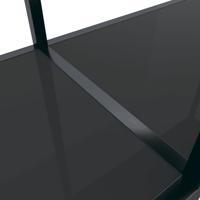 Wandtafel 200x35x75,5 cm gehard glas zwart - thumbnail