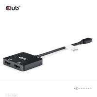 club3D CSV-1558 USB-C-displaykabel USB-C / HDMI Adapter USB-C stekker, HDMI-A-bus 15 cm Zwart - thumbnail