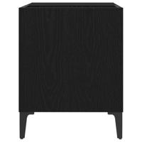 Platenkast met plank Zwart eiken 84.5 x 38 x 48 cm Bewerkt hout - thumbnail