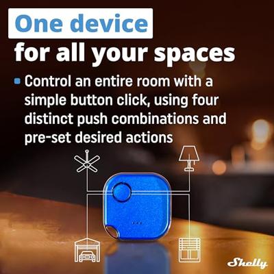 Shelly Shelly BLU Button 1 Blue Afstandsbediening, Toets Bluetooth, WiFi - thumbnail