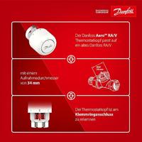 Danfoss Aero RA/V, 34mm Thermostaatknop Mechanisch 7 tot 28 °C - thumbnail