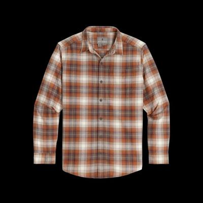 Royal Robbins Lieback Organic Cotton Flannel L/S Shirt Heren Rust Brown Dipsea Pld L