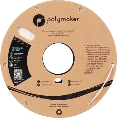 Polymaker PC04002 PC04002 Filament PC-ABS Hittebestendig, Slagvast 1.75 mm 1000 g Wit 1 stuk(s) Polymaker PC04002 PC04002 Filament PC-ABS Hittebestendig, Slagvast 1.75 mm 1000 g Wit 1 stuk(s)