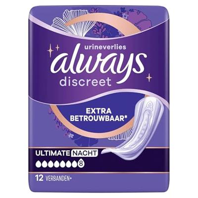 Always Discreet verband ultimate night 12 Stuks