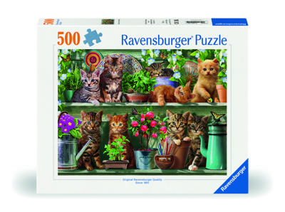 Ravensburger legpuzzel katjes in het rek, 500st. Ravensburger legpuzzel katjes in het rek, 500st.