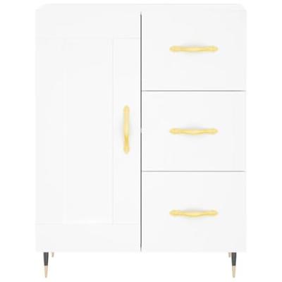 Dressoir 69,5x34x90 cm bewerkt hout wit