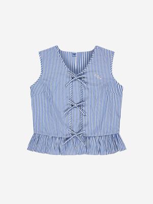 Nik&Nik zomer top meisjes - blauw / off wit - Aava