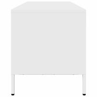 Tv-meubel 202x39x43,5 cm koudgewalst staal wit - thumbnail