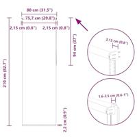VidaXL Rolgordijn verduisterend 80x210cm stofbreedte 75,7 cm polyester - thumbnail