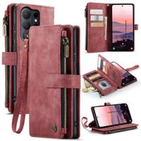 Caseme Samsung Galaxy S26 Ultra PU leren hoesje - portemonnee - Rood - thumbnail