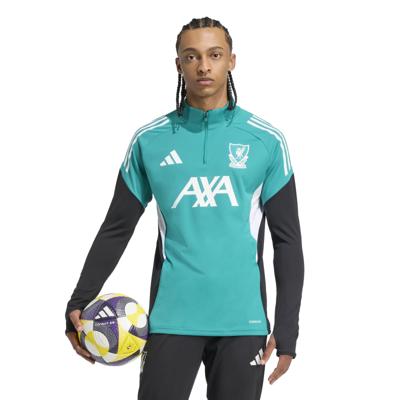 adidas Liverpool Trainingstrui 1/4-Zip Europees 2025-2026 Groen Wit Zwart adidas Liverpool Trainingstrui 1/4-Zip Europees 2025-2026 Groen Wit Zwart