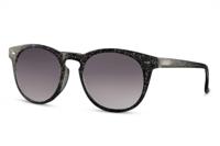 CWI zonnebril rond volledig omrand cat. 3 zwart/zwart - thumbnail