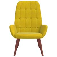 Relaxstoel fluweel geel - thumbnail