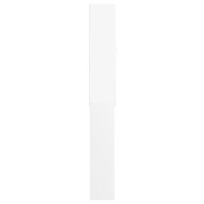 Wasmachinekast 64x25,5x190 cm wit