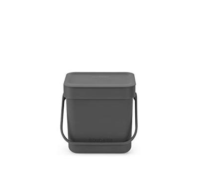 Brabantia sort & go afvalbak 3l grijs