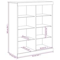 Dressoir met LED-verlichting 81x37x100 cm wit - thumbnail
