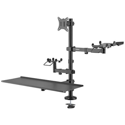 SpeaKa Professional SP-POS-100 Monitor-tafelbeugel 1-voudig 43,2 cm (17) - 81,3 cm (32) Zwart Houder voor POS-terminal + printer, Toetsenbordhouder, Kantelbaar